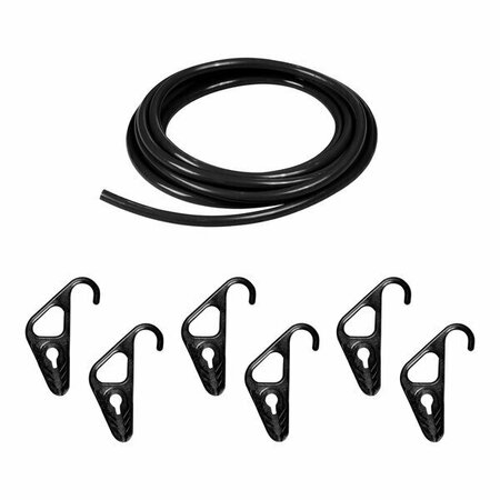 THE BETTER BUNGEE 5/16'' Black Build a Bungee Kit BBR10516BK 387BBR10516BK